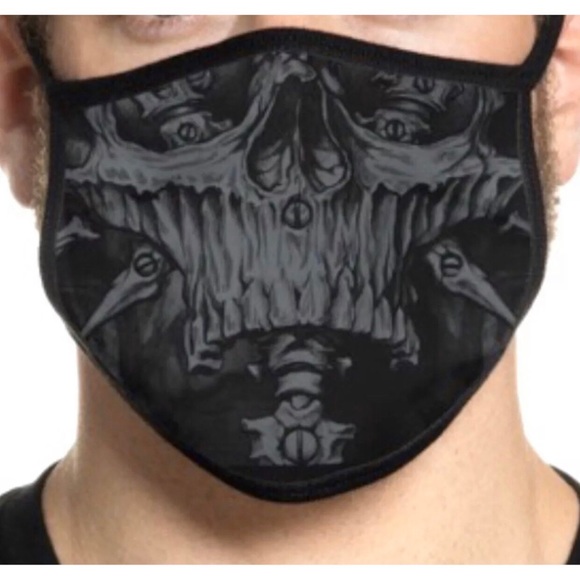 Xtreme Couture Affliction Mask Skeleton Biker Face - Picture 2 of 5